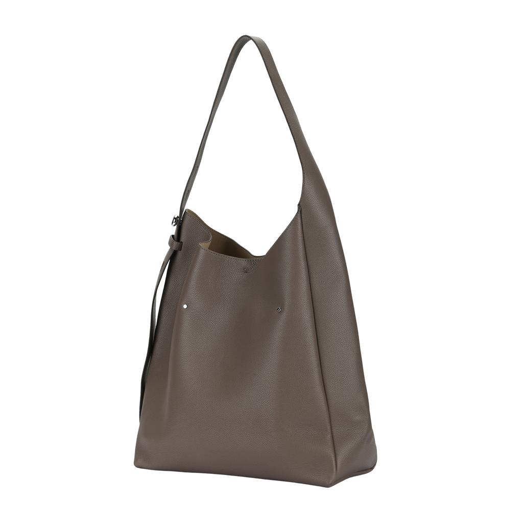 Tory Burch Romy Adjustable Strap Patchwork Design Leather Shoulder Bag Women Shoulder Bag Mushroom-Gray 170964-250