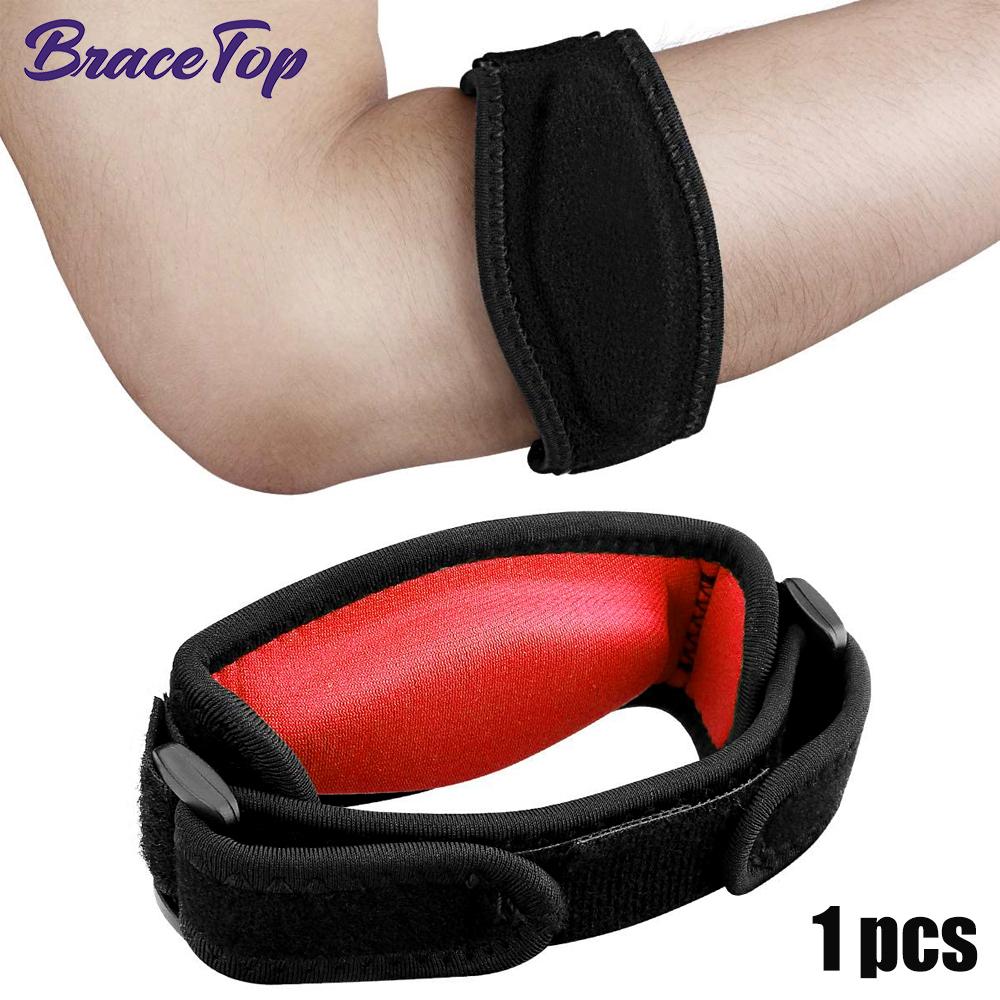 Bracetop 1Pc Tennis Elbow Brace For Tendonitis,Forearm Pain,Golf Elbow Support,Arm Strap Band With Compression Pad For Men Women