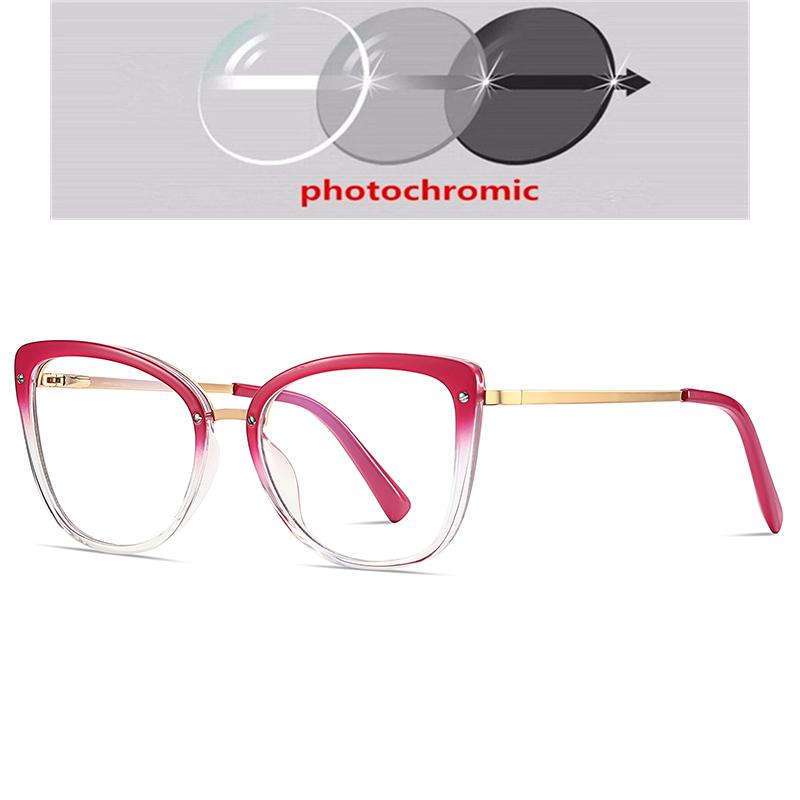 Transparent Blue Frame Cat Eye Myopia Glasses Women Anti Blue Rays Student Prescription Spectacles Diopter 0 -0.5 -0.75 To -6.0