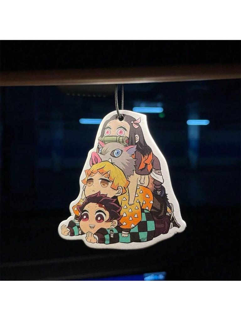 Demon Slaye Air Freshener Tanjirou Nezuko Car Home Creative Aroma Difusers In-Car Room Deodorant Perfume Pendant for Party Gifts