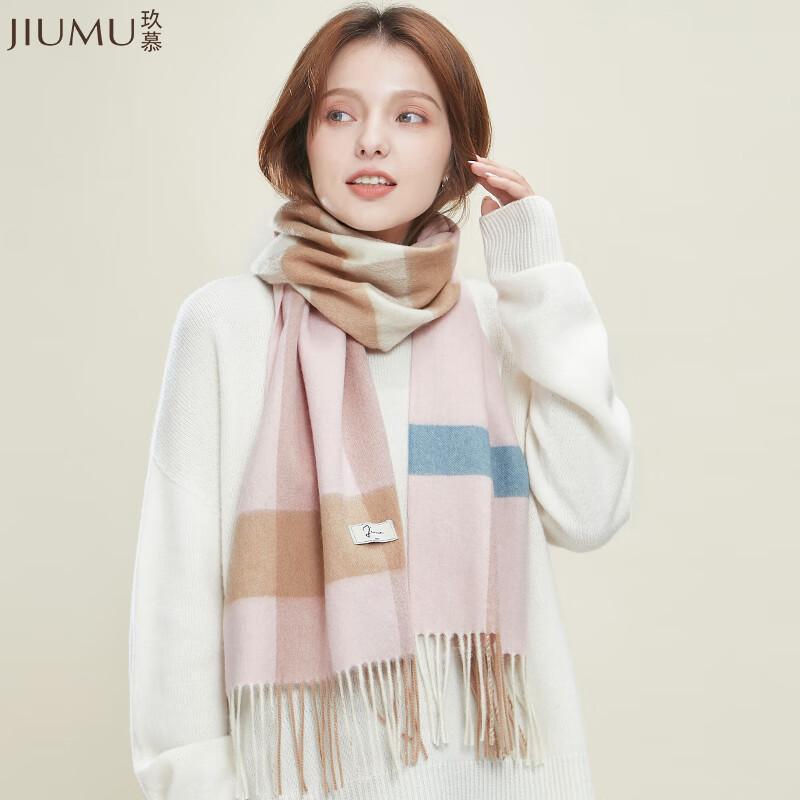 

JIUMU Women s Plaid Wool Scarf One Size