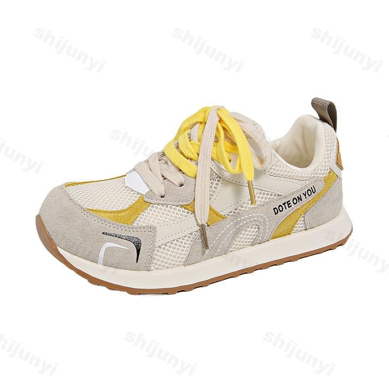 Fashion Women Casual Sports Shoes 2025 Autumn Comfortable Breathable Outdoor Running Shoe Thick Soled Lace Up Fashion Vulcanized Shoes