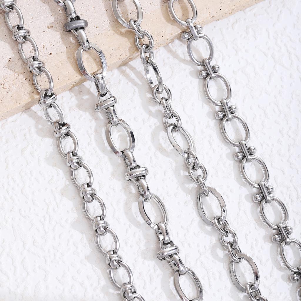 Bracciale Nodo a Ferro di Cavallo Per Uomo Donna Acciaio Inossidabile Minimalista Argento Catena Bracciale Fibbia Braccialetti Staccabili Gioielli Regalo