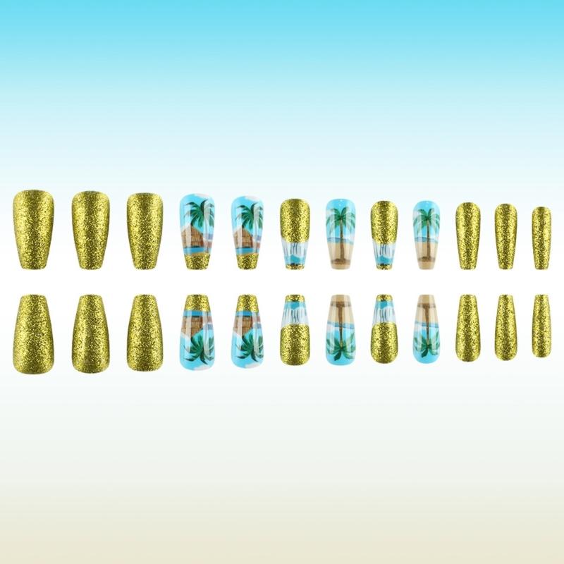 Press On Nail,Fake Nail Stick Glues On Nail False Nail Acrylic Nail Artificial False Nail for DIY Nail Art Designs