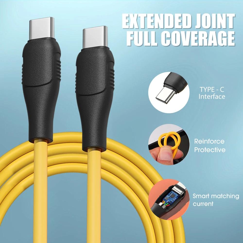 USB C To USB Type C Cable for MacBook Pro Quick Charge 3.0 60W Fast Charging Cable for Samsung Xiaomi POCO Charger Cable Cord