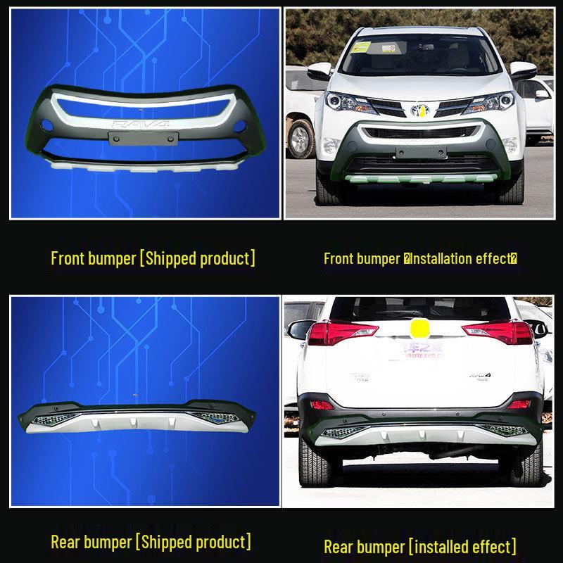 Front & Rear Bumper Protection Bars for 13-15 RAV4 - Decorative and Modified Styles