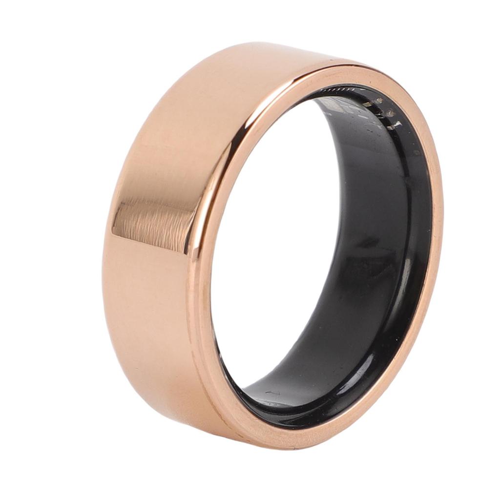 Smart Ring Rose Gold IP68 Water Proof Sleep Fitness Body Temperature Step Counting Ring for Reading Page Turning