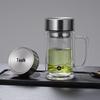 Mingxia Double-Wall Glass Mug with Handle