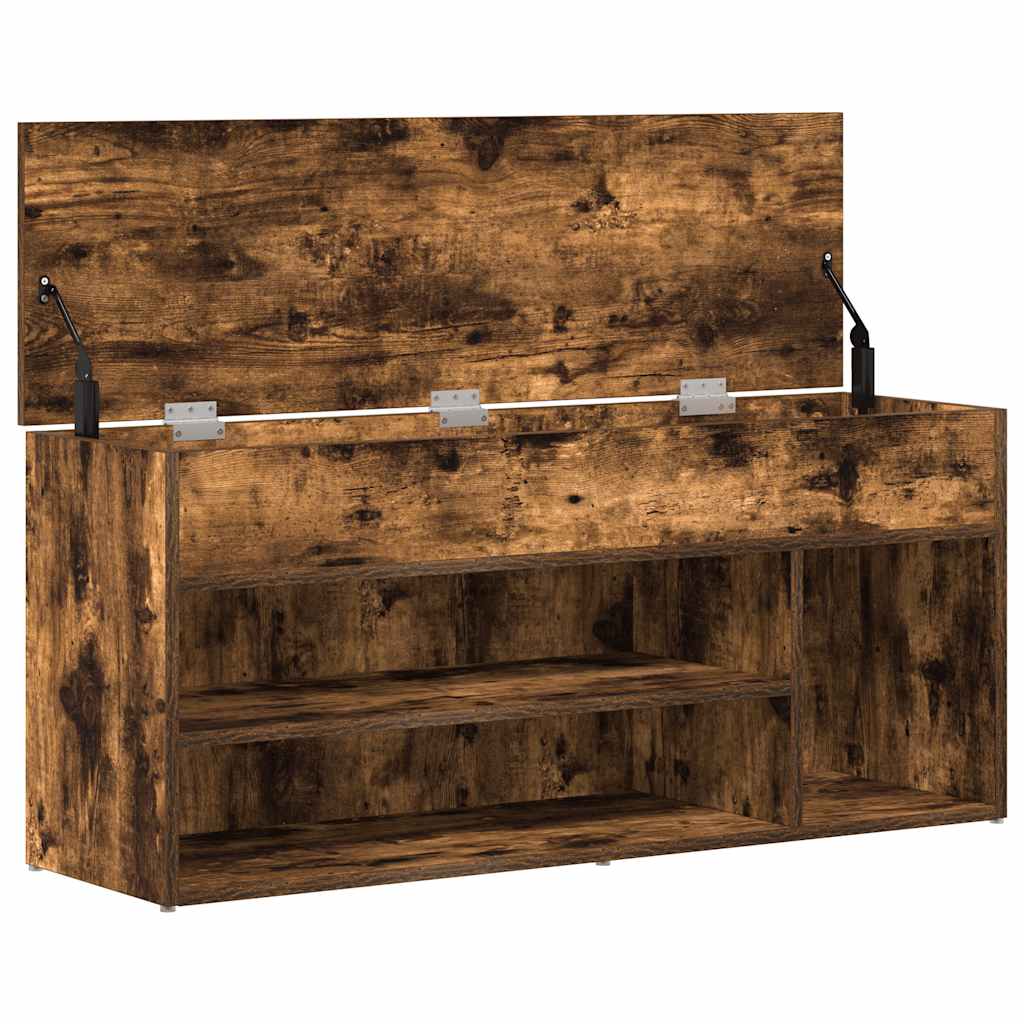 Shoe Bench Smoked Oak Finish 102 x 30.5 x 45 cm Particleboard