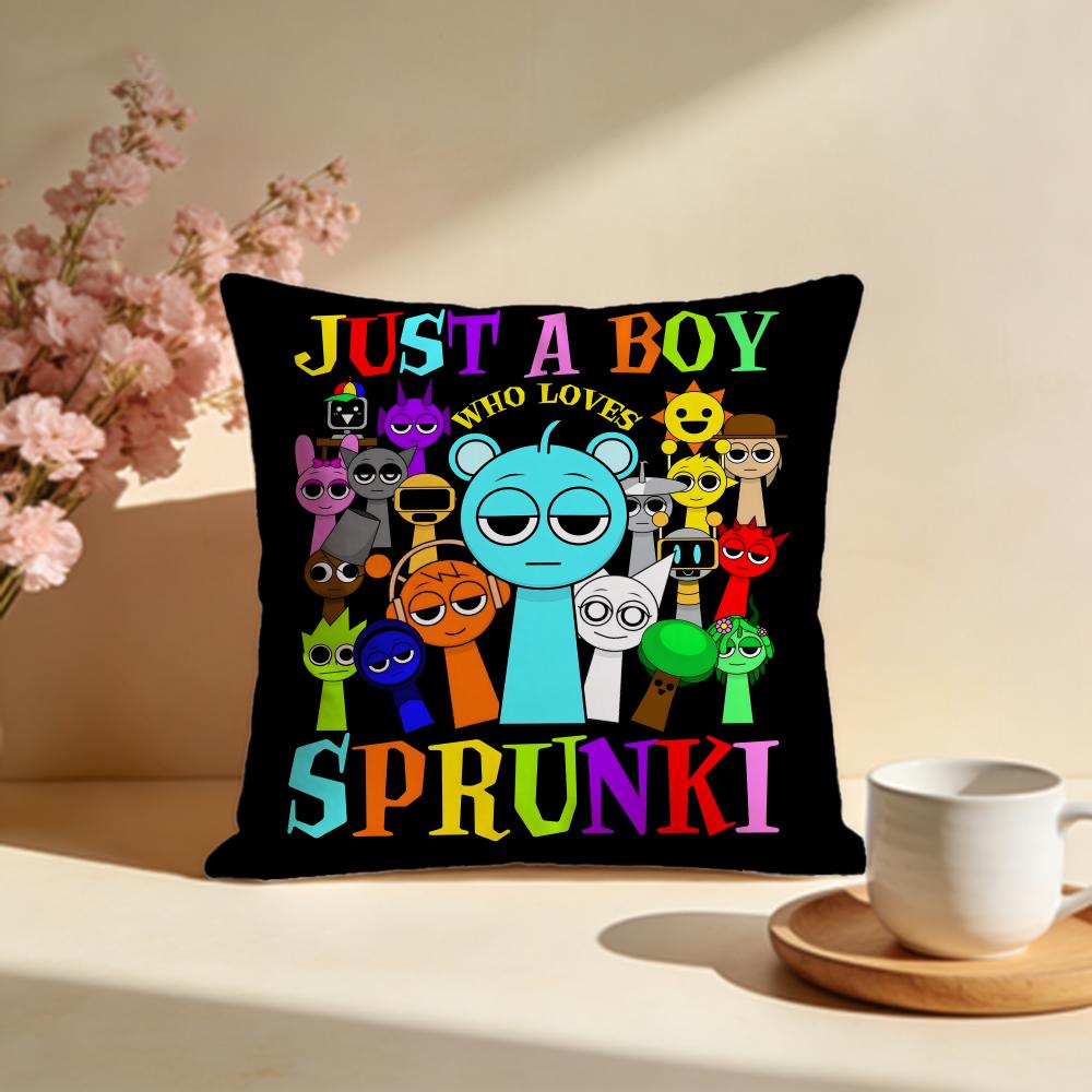 Fashion SSprunkiing Cushion Cover Stylish Washable Pillow Cover Ideal for Couch Bedroom Car Decoration