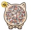 Nunumarket 3D Wooden Cat Puzzle Set (4 Designs) - Decorative Holder & Interior Accent