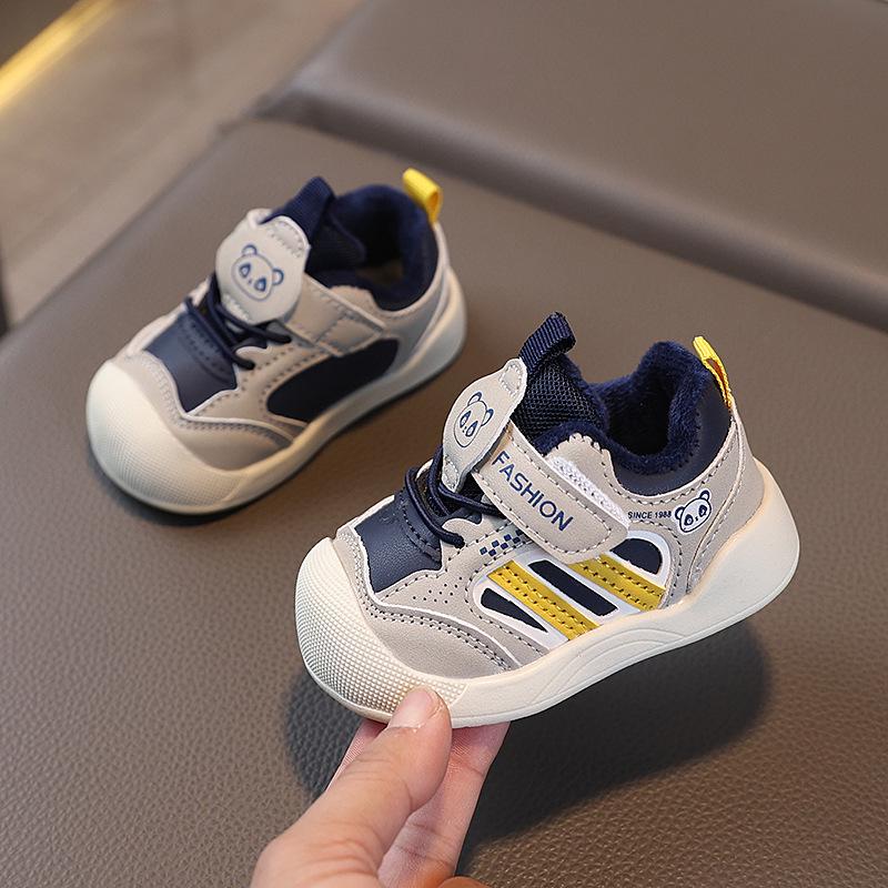 Toddler Winter Velvet Shoes, Soft Non-Slip Soles, Thickened for Beginners, Ages 1-2