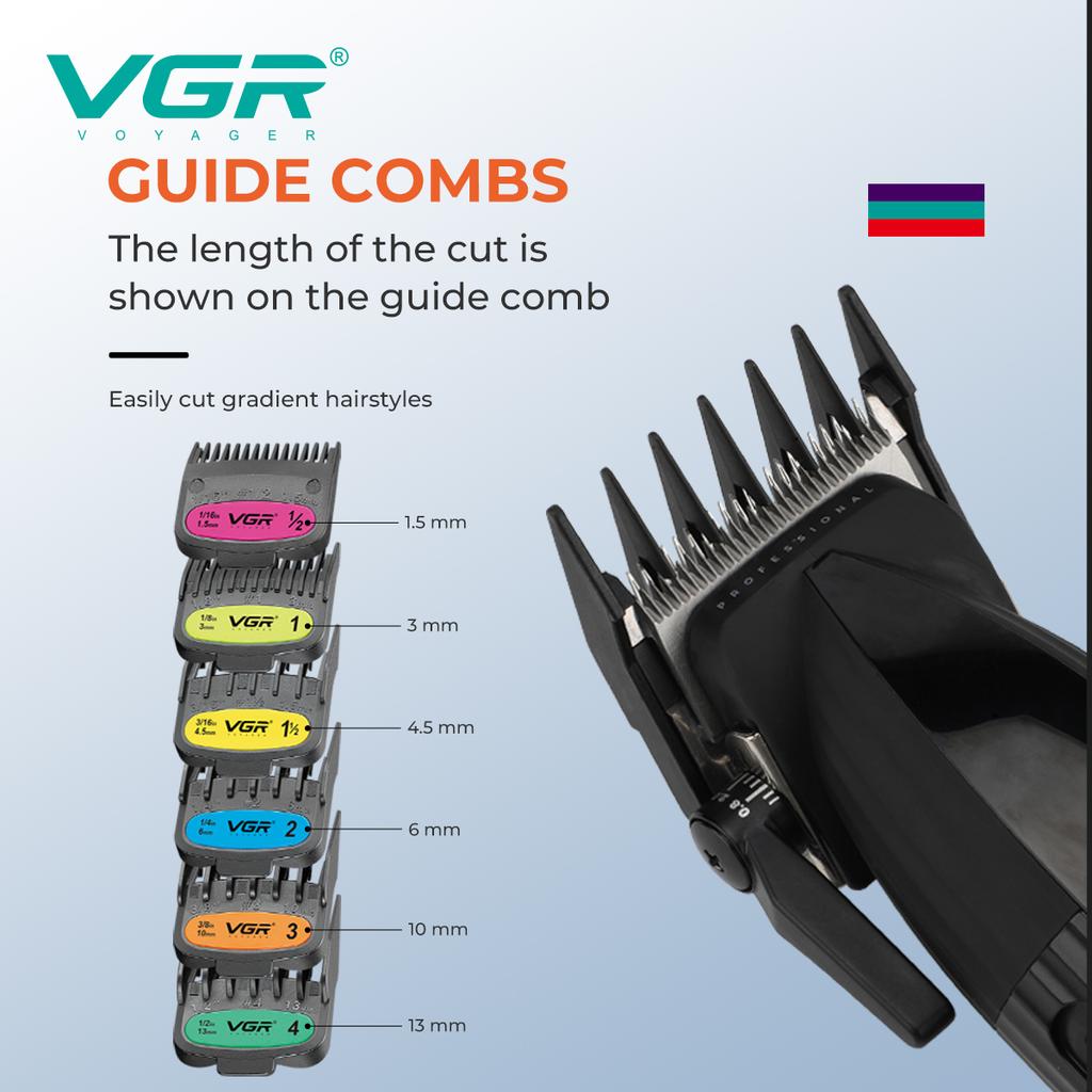 New VGR V-889C 9000RPM Hair Cutting Machine Hair Trimmer Adjustable Barber Clippers Metal Clippers Charging Base Trimmer for Men Home Razor Shaver
