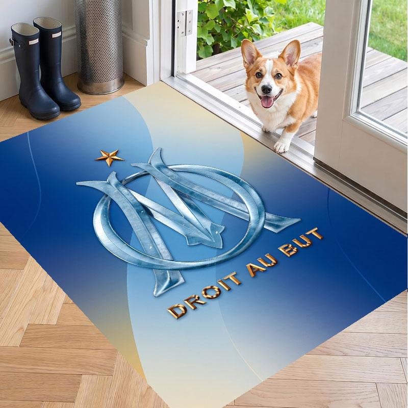 Soft Floor Carpet Olympique Lyonnais FC Pattern Area Rug Decorative Mat For Home Room Decoration