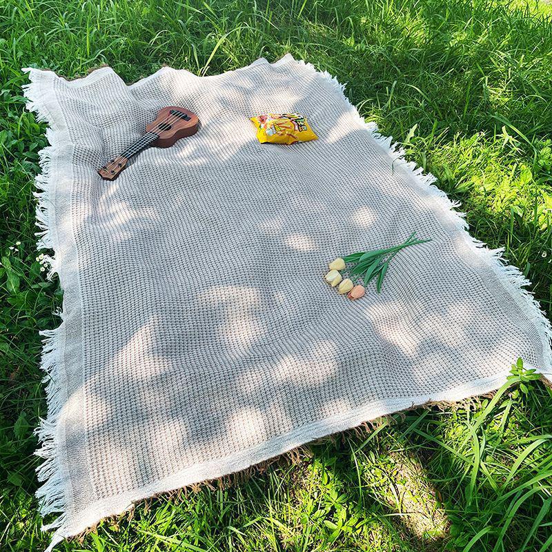 French Artistic Outdoor Double-Sided Picnic Mat - Thickened for Camping & Photography