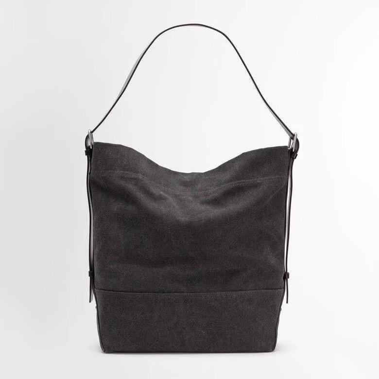Women's Large Capacity Two-Te Canvas Hobo Tote Bag Hot-Selling Commuter Shoulder Handbag for Stylish Everyday Use