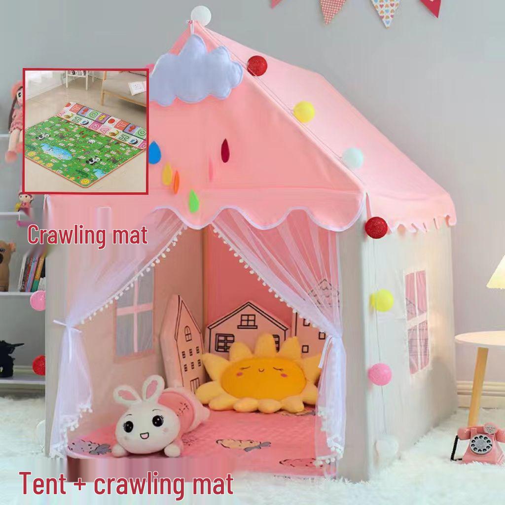 Princess Castle Indoor Play Tent with Mosquito Net for Kids - Birthday Gift Idea