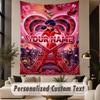 Tapisserie imprimée avec texte personnalisé Motif Miraculous Ladybug Grande suspension murale Décor de pièce intérieure