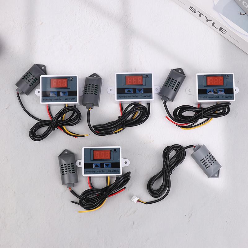 Xh-W3005 Dijital Nem Kontrol Cihazı 12V 24V 220V Nemölçer Higrometre Nem Kontrol Anahtarı Regülatör + Nem Sensörü