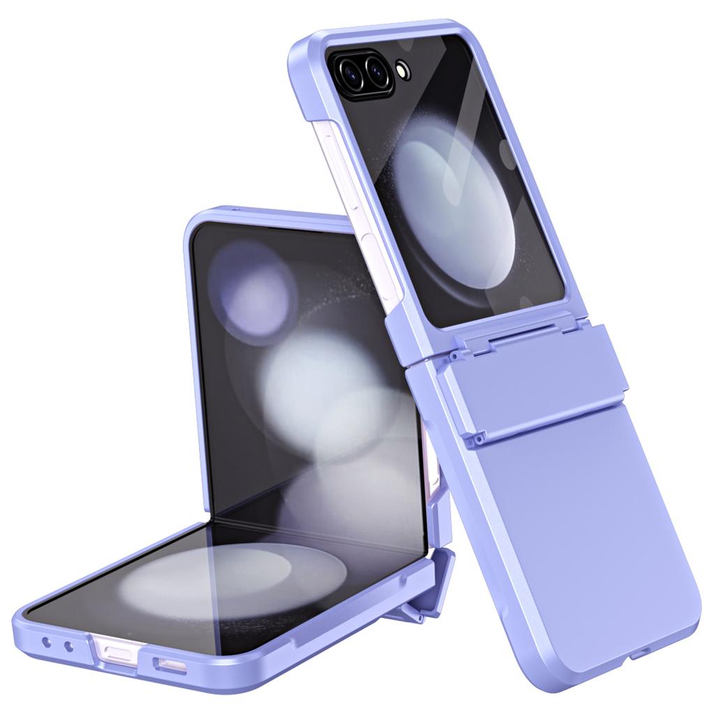 For Samsung Galaxy Z Flip6 5G/Z Flip5 5G Case Hard PC Non-Slip Phone Cover with Tempered Glass Film