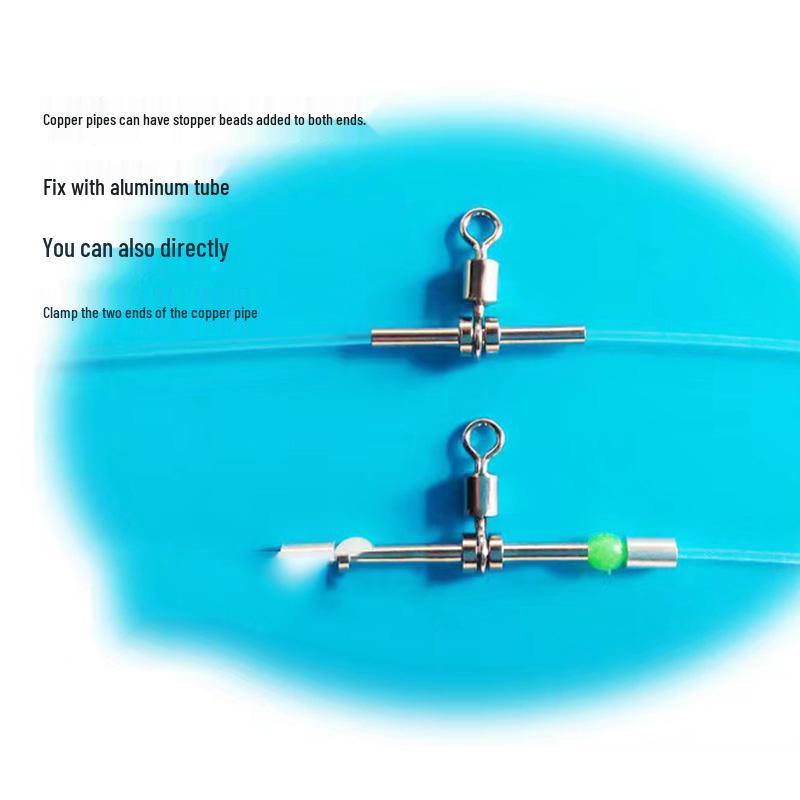 Copper Pipe Fishing Gear Splitter with American Swivel Lure Connector