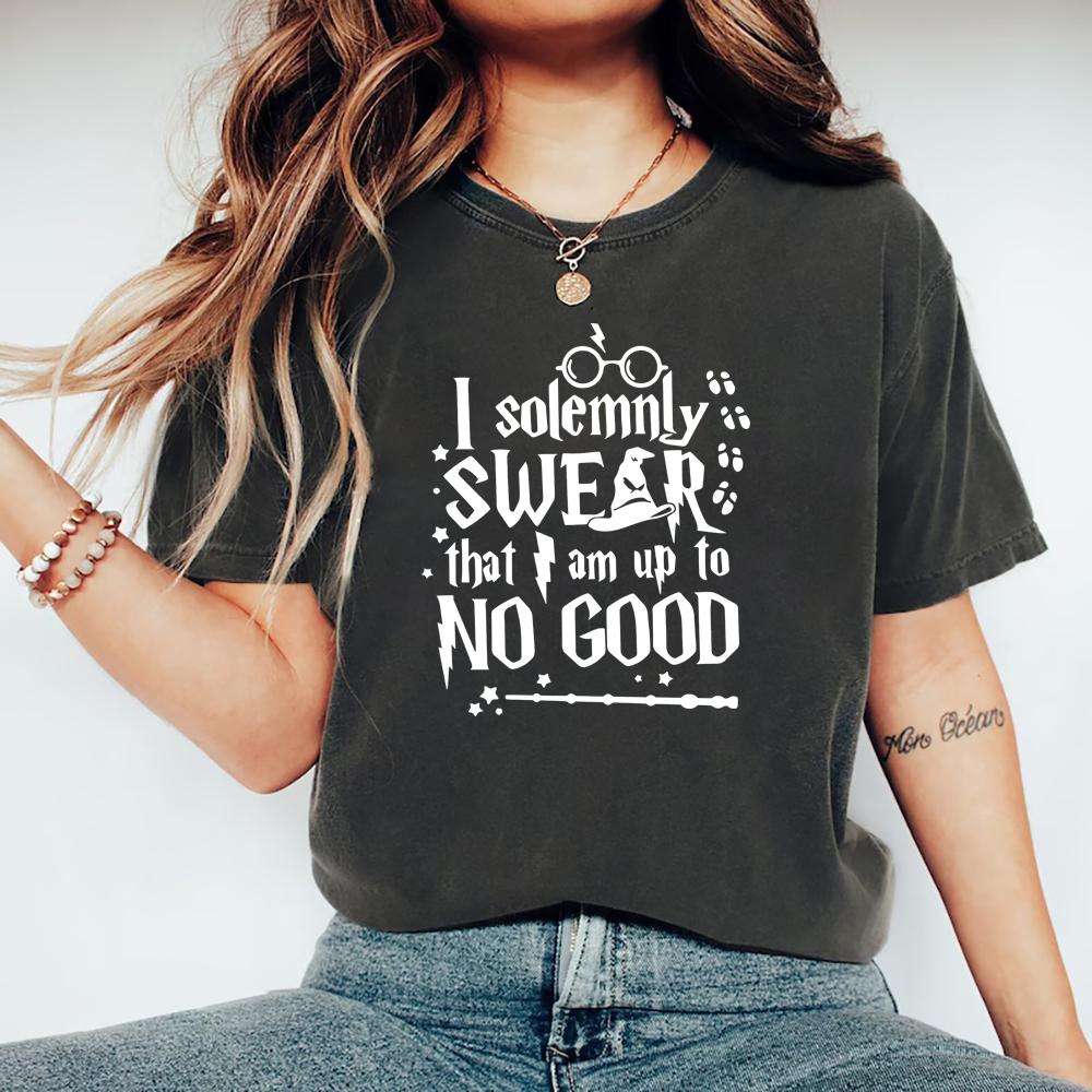 Giuro Solennemente Di Non Avere Buone Intenzioni Maglietta Maglietta da Vacanza da Mago Magliette Grafiche da Donna Top Streetwear