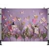 LS Butterfly Garden Backgrounds Cake Smash Kids Adult Photography Props Child Baby Balloon Decors Photo Backdrops