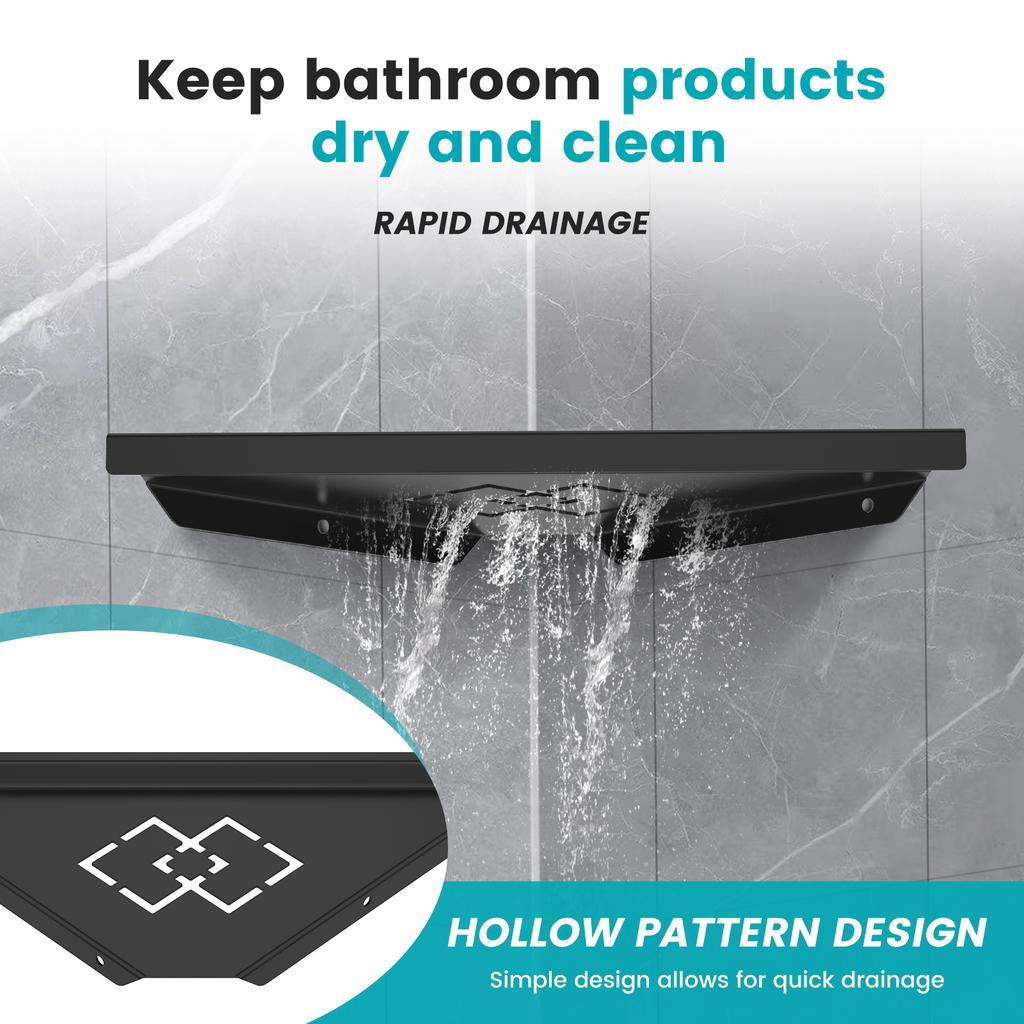 Badrumshylla 304 Rostfritt Stål Hörnduschhylla Väggmonterad Smink Schampo Hylla för Badrum Förvaringsorganisatör Tillbehör