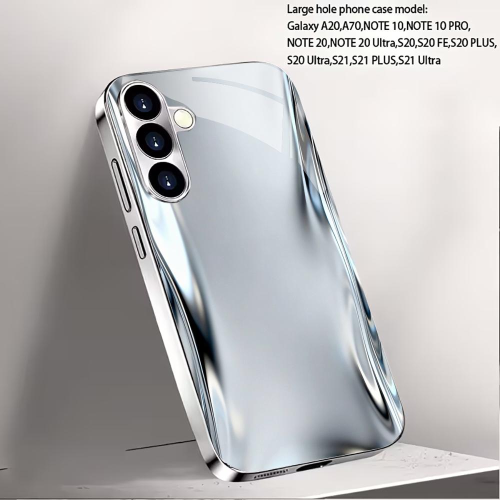 Atmosfera Fashion Semplicità Vetro Galvanizzato di Alta Gamma Custodia per Telefono per Samsung Galaxy S26 S25 S24 S23 S22 S21 FE,Ultra,Plus