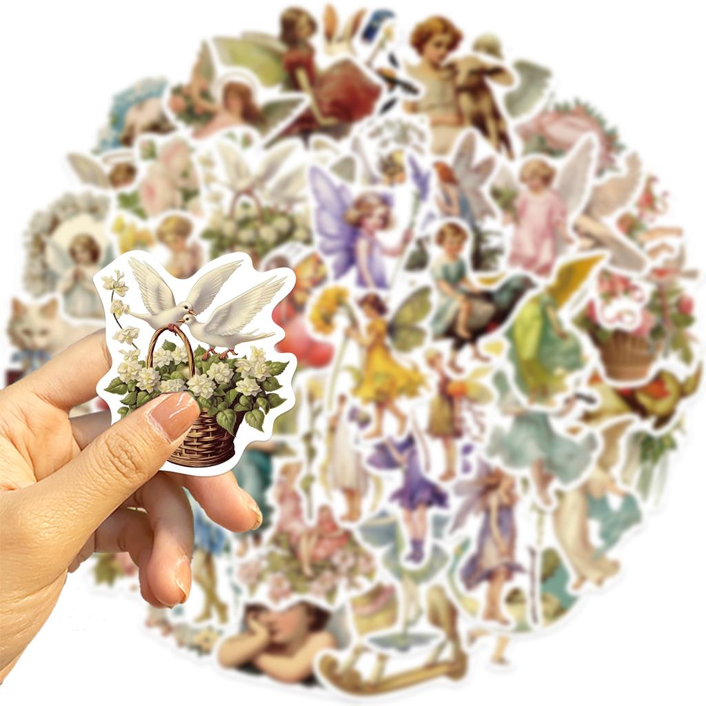 50pcs Elf Fairytale Cute Angel Stickers Decoration Skateboard Laptop Bike Suitcase Wall Decals