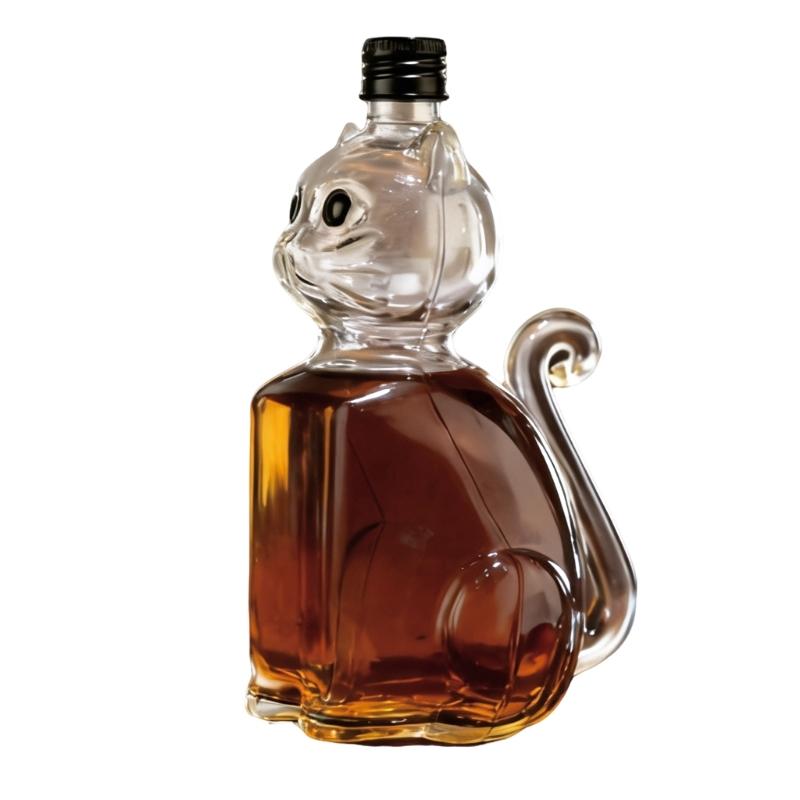 

Ergonomic Grip Cats Shape High Borosilicate Glass Whiskeys Bottle For Effortlessly Pouring And Dining Table Centerpieces 1