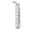 VEVOR Shower Panel Tower System with Rainfall Shower Head, LED, 49 in Brushed Stainless Steel Shower Column, 4-Function Faucet