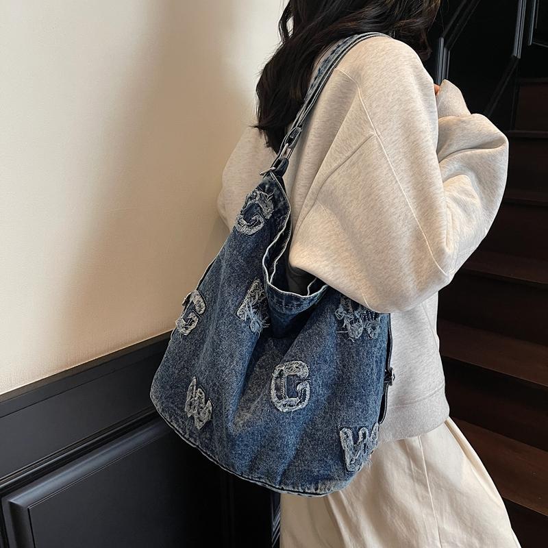 Denim Multifunctional Backpack Women's Large Capacity Tote Bag Shoulder Bag