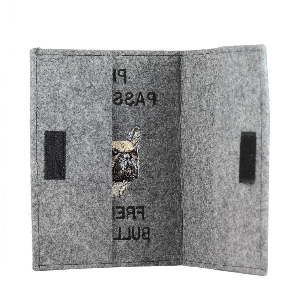 French Bulldog, Frenchie - Dog passport case, document case, gift for the traveller from the Art-Dog brand