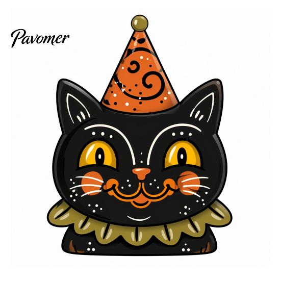 Rustic Style Ornament Set Wooden Halloween Ornaments, Retro Desktop Decorations for Home Table Tiered Decor Tray Decor, Pumpkin/Black Cat/Ghost/Bat