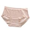 5 Stück Unterwäsche Nahtlose Slips Baumwollzwickel Damenunterhosen Bequeme Mid-Waist Panties Lady