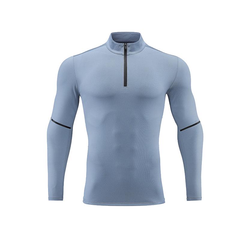 Quick Dry Half-Zip Long Sleeve Running Shirt with Moisture-Wicking Technology
