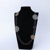 Women'S Sweater Chain Fashion Exaggerated Versatile Element Metal Brushed Long Necklace