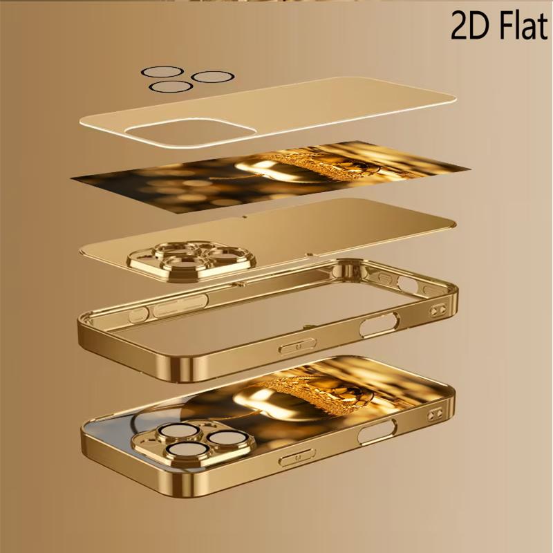 Apple Wealth Patterned tempered glass design for iPhone16 17 ProMax 1514 1312 11ProMax Phone Case Camera Cover Shockproof Hard B