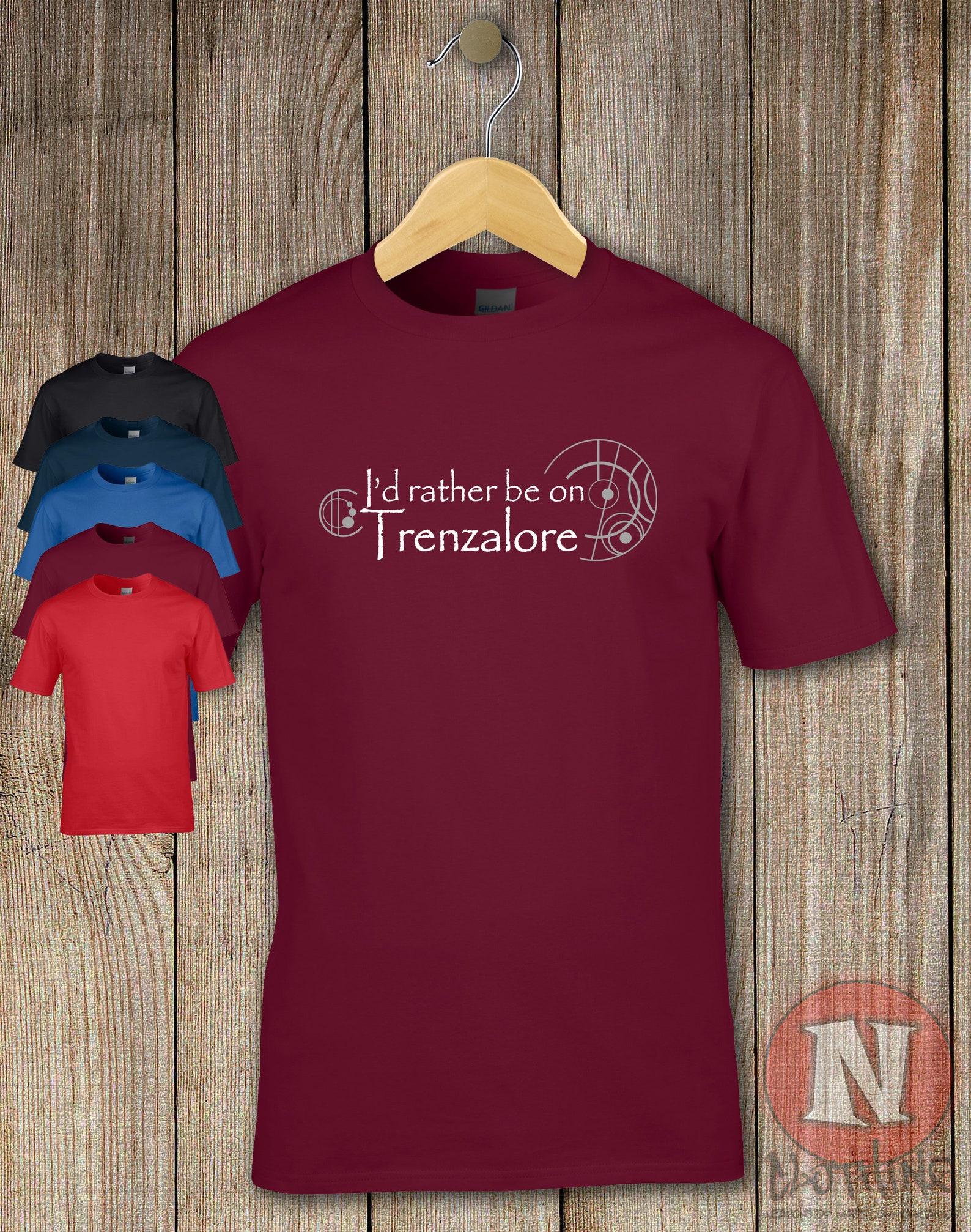 I d rather be on Trenzalore T-Shirt. For Whovians of the world who would rather be anywhere but where they are. M