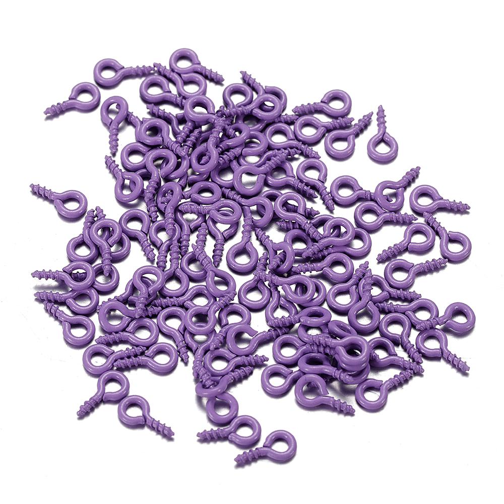 50Pcs/lot 4*8mm Colorful Small Tiny Mini Eye Pins Eyepins Hooks Eyelets Screw For DIY Jewelry Making Supplies Accessories