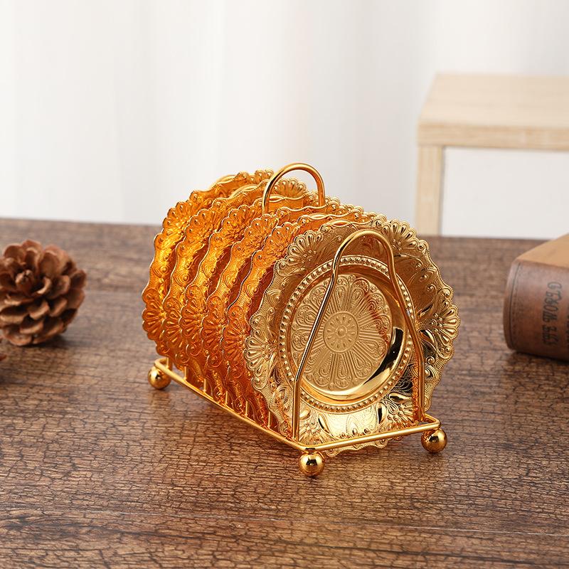 European minimalist style creative cup holder, snack plate and plate storage