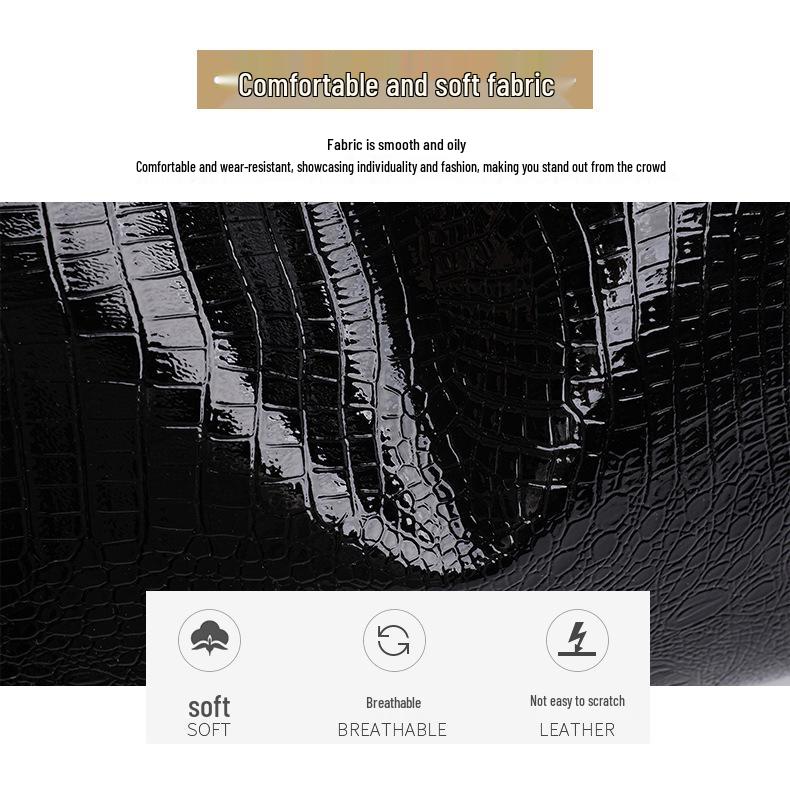 2025 Crocodile-Pattern PU Leather Shoulder Tote Bag - Large Capacity, Women's Fashion Retro Handbag
