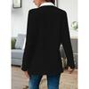 Autumn Winter New Fashion Color Blocked Gold Cufflinks Jacket Solid Color Long Sleeve Cardigan Blazer