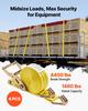 Ratchet Straps, 38.1 mm x 6.1 m, Heavy Duty Tie Down Straps with Double J Hook, 2000 kg Break Strength, Carry Bag, Tie Down Ratcheting for Moving,