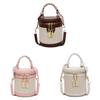Pu Water Bucket Bag For Women With Quilted Design And Zipper Closure For Daily Use