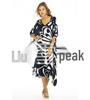 Black Rayon Butterfly Robe: Casual Beach Bikini Cover-Up Dress