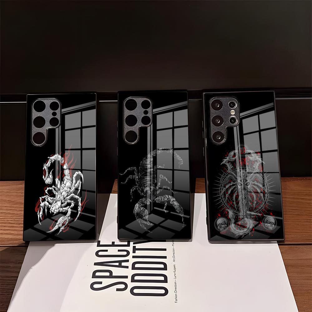 Scorpion Tattoo Design Phone Case For Samsung S26 Ultra S25 Edge Ultra S23 S22 S21 S20 Ultra Plus S24 Fe A25 Glass Cover