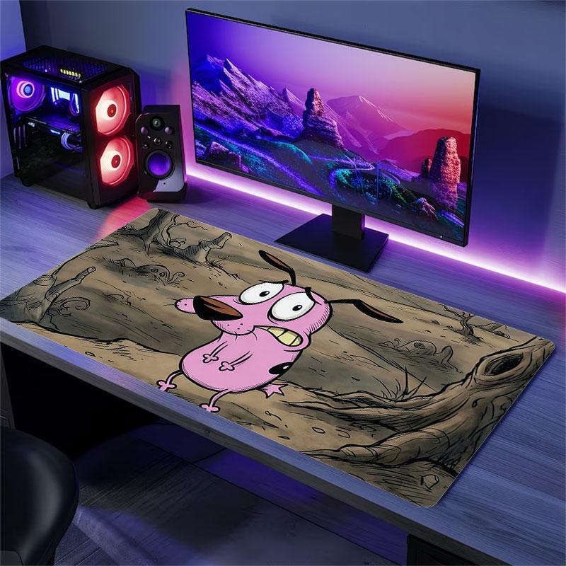 Courage Mouse Pad, Large Gaming Desk Mat, Non-slip XXL Mousepad for Laptop & Tablet, Mini PC Playmat with Stitched Edges