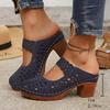 Women's Thick Heel Sandals, Solid Color Open Toe Summer High Heels, Women's Thick Heel, Casual Open Toe Summer Shoes, All Competition Outdoor Sandals